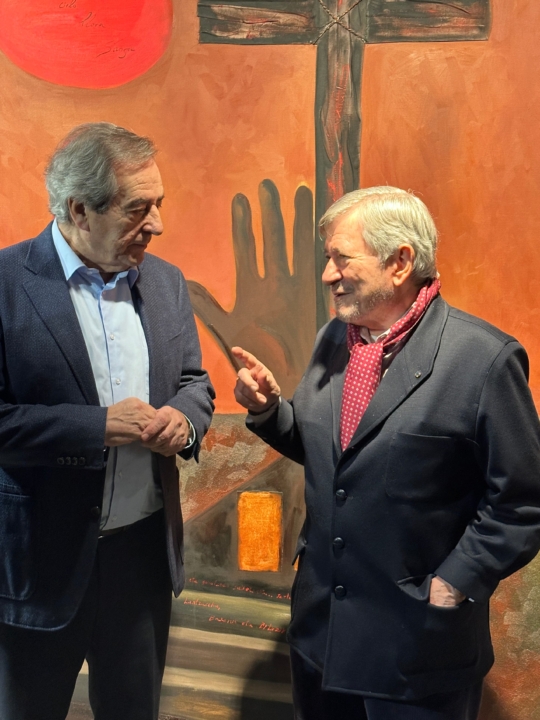 Enrique Barón y el alcalde de Gernika